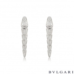Bvlgari White Gold Diamond Serpenti Viper Earrings Bvlgari White Gold Diamond Serpenti Viper Earrings